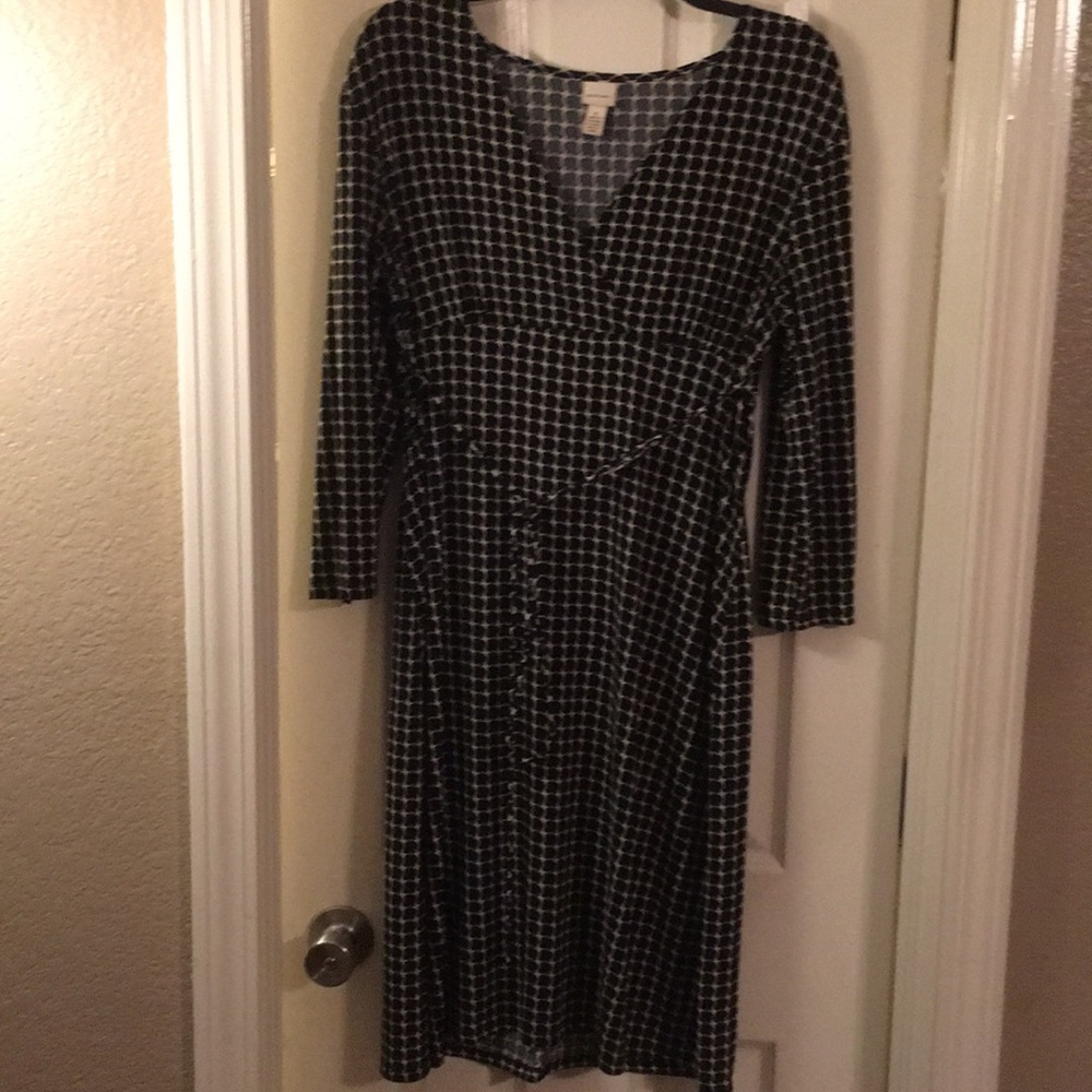 Merona small casual office dress v-neck 3/4 sleeve
